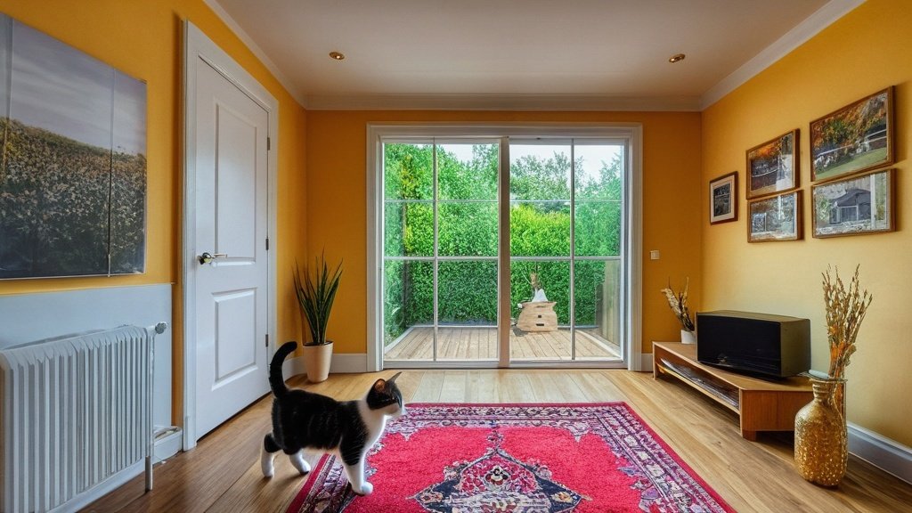 Photo cats zoom house