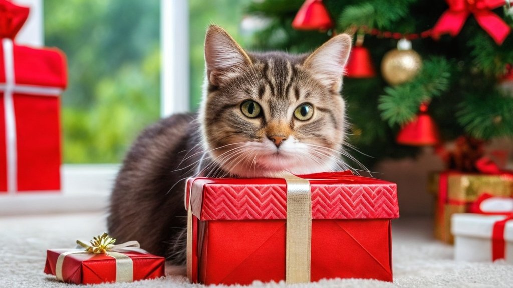 Photo cats bring gifts