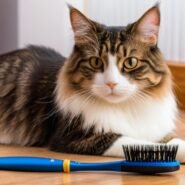 Photo grooming brushes for cats