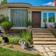 Photo cats zoom house